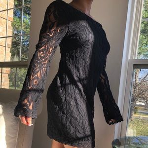 Black Lace Cocktail Dress